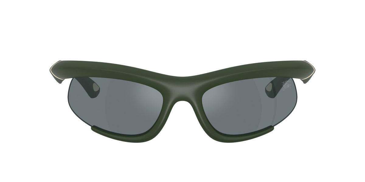 Burberry 0BE4462 41876G 64 Rubber Green/ Grey Mirror Black