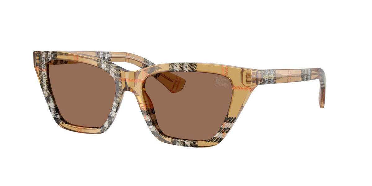 Burberry 0BE4468F 416373 54 Check Sand/ Dark Brown