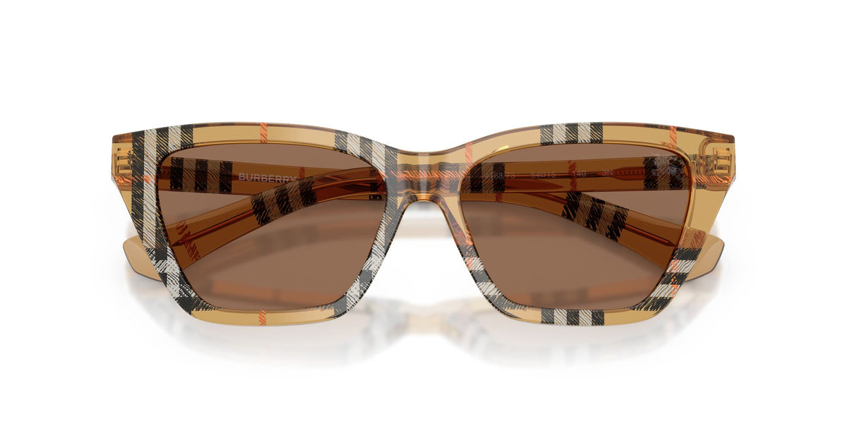 Burberry 0BE4468F 416373 54 Check Sand/ Dark Brown