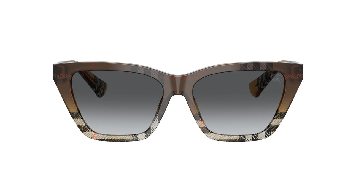 Burberry 0BE4468 4202T3 54 Check Sand/ Gradient Grey Polar