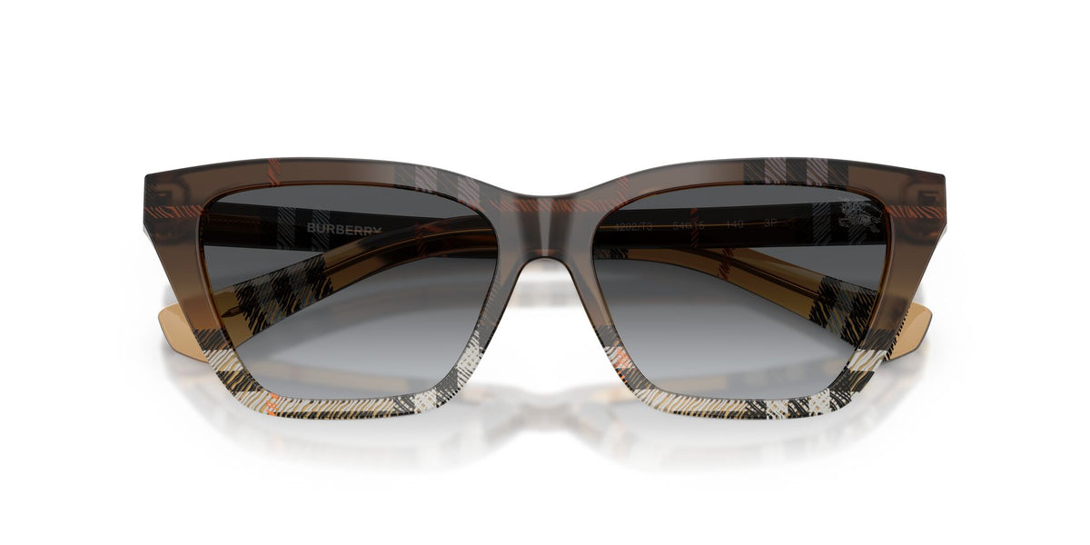 Burberry 0BE4468 4202T3 54 Check Sand/ Gradient Grey Polar