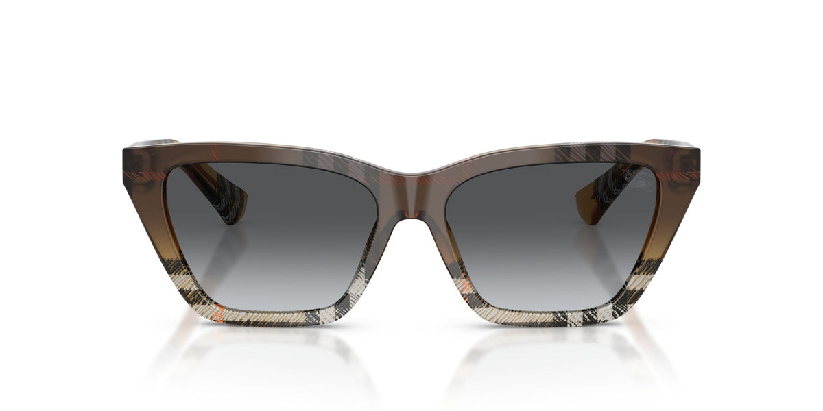 Burberry 0BE4468 4202T3 54 Check Sand/ Gradient Grey Polar