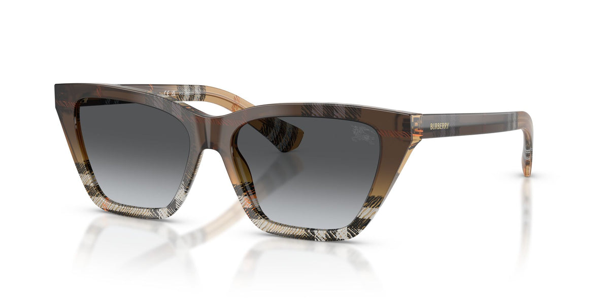 Burberry 0BE4468 4202T3 54 Check Sand/ Gradient Grey Polar