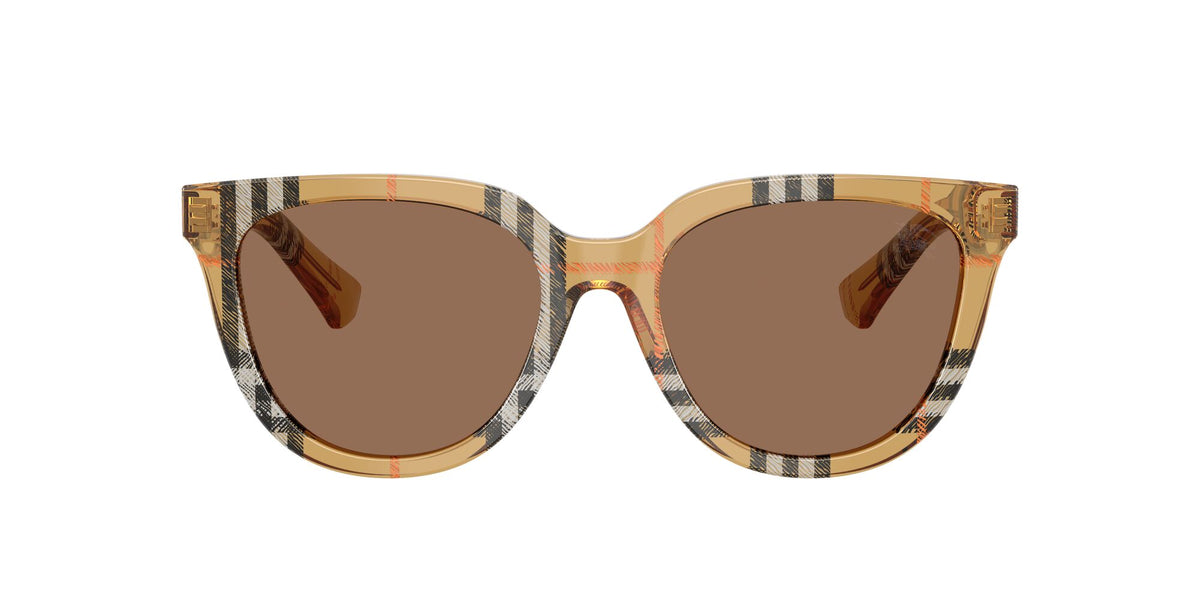Burberry 0BE4469F 416373 53 Check Sand/ Dark Brown