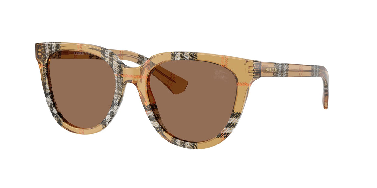 Burberry 0BE4469F 416373 53 Check Sand/ Dark Brown