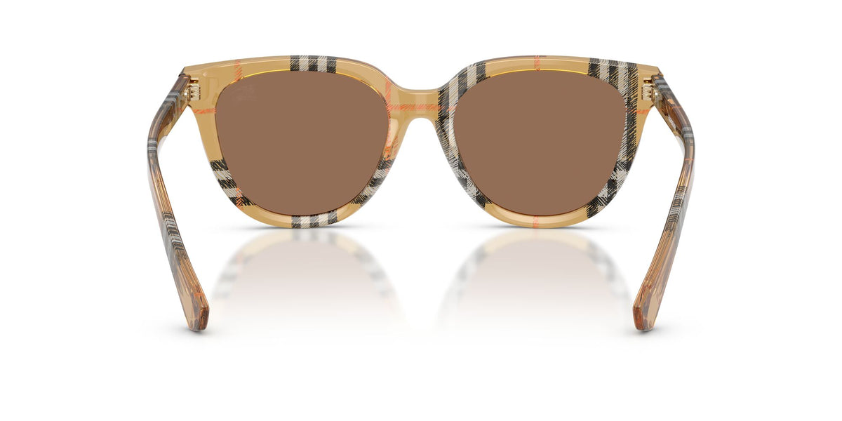 Burberry 0BE4469F 416373 53 Check Sand/ Dark Brown