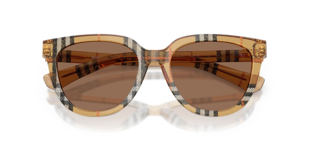 Burberry 0BE4469F 416373 53 Check Sand/ Dark Brown
