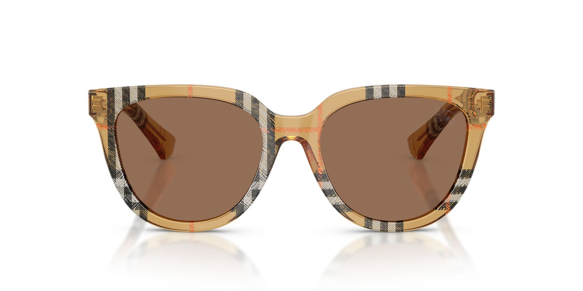 Burberry 0BE4469F 416373 53 Check Sand/ Dark Brown