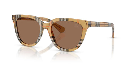 Burberry 0BE4469 416373 53 Check Sand/ Dark Brown
