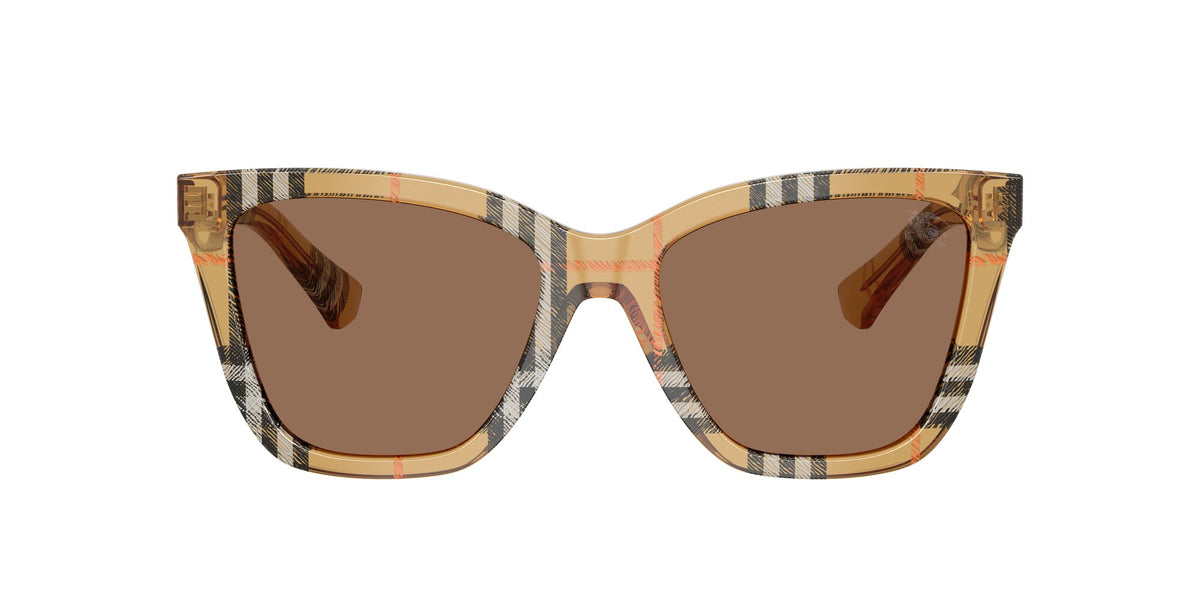 Burberry 0BE4470F 416373 54 Check Sand/ Dark Brown