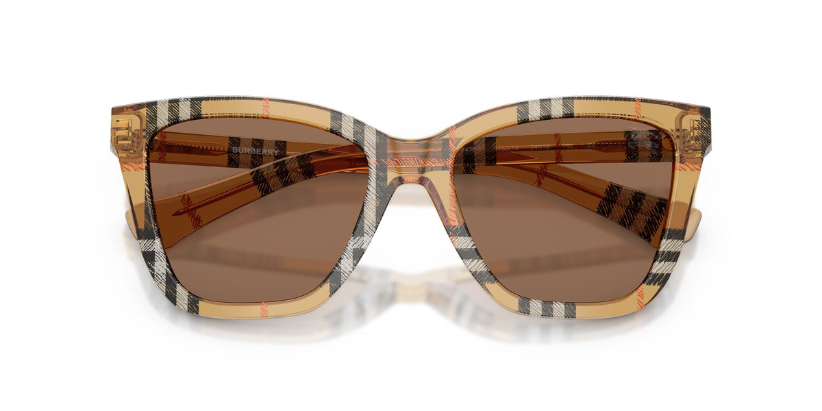 Burberry 0BE4470F 416373 54 Check Sand/ Dark Brown