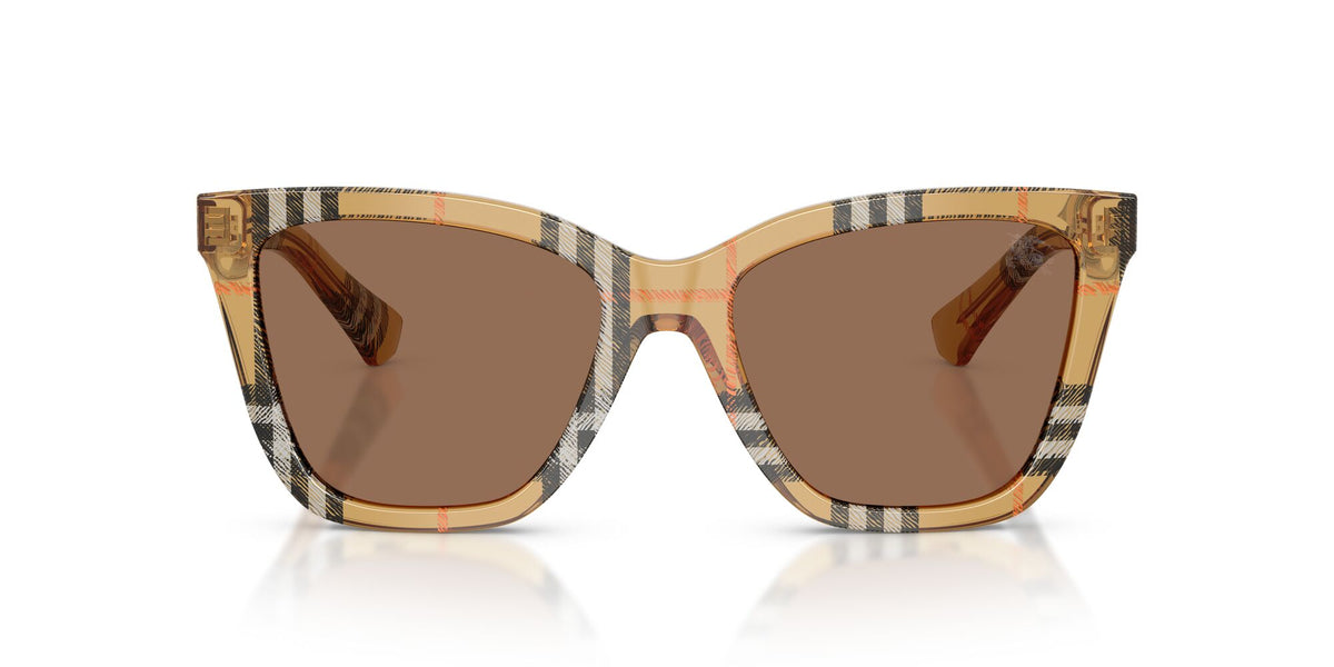 Burberry 0BE4470F 416373 54 Check Sand/ Dark Brown