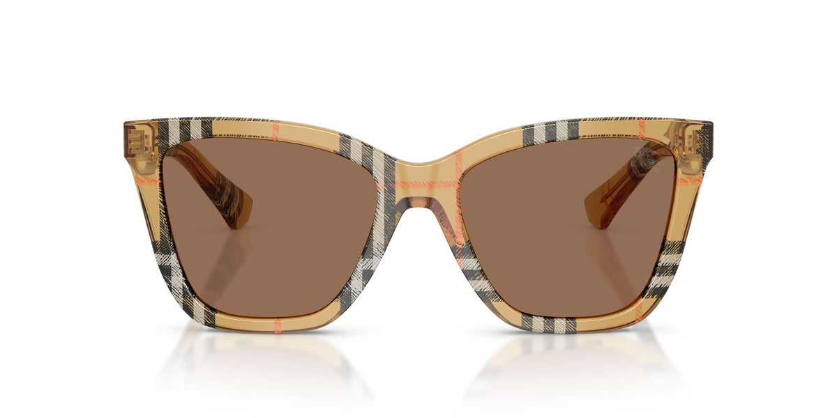 Burberry 0BE4470 416373 54 Check Sand/ Dark Brown