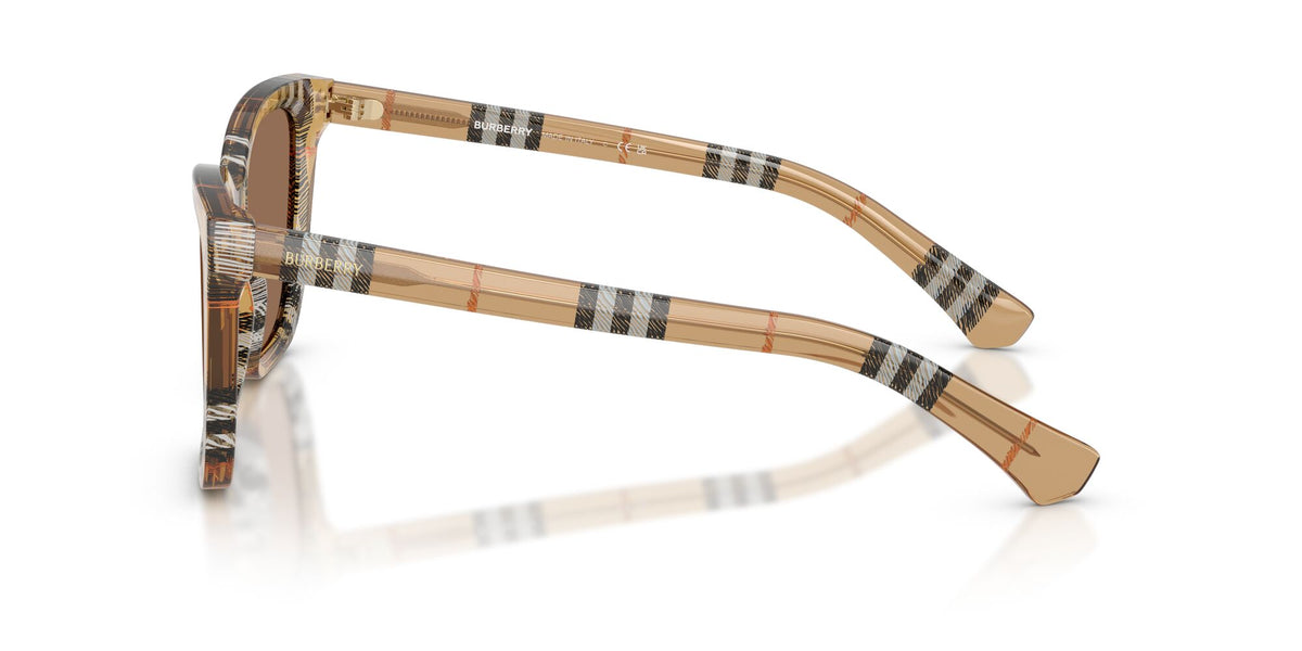 Burberry 0BE4470 416373 54 Check Sand/ Dark Brown