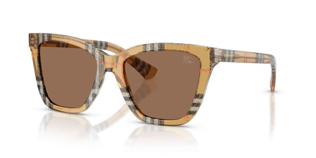 Burberry 0BE4470 416373 54 Check Sand/ Dark Brown