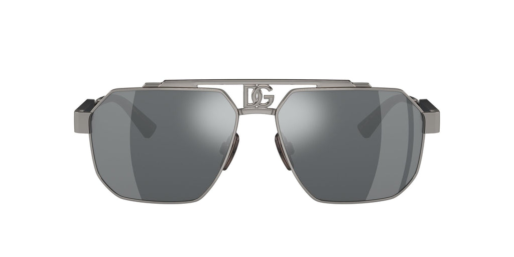 Dolce & Gabbana 0DG2294 04/6G 59 Gunmetal/ Light Grey Mirror Black 59 / Polycarbonate / Steel / Metal