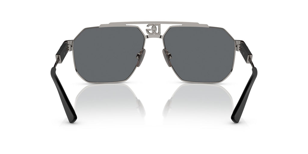 Dolce & Gabbana 0DG2294 04/6G 59 Gunmetal/ Light Grey Mirror Black 59 / Polycarbonate / Steel / Metal