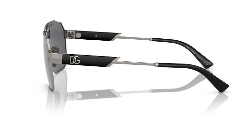 Dolce & Gabbana 0DG2294 04/6G 59 Gunmetal/ Light Grey Mirror Black 59 / Polycarbonate / Steel / Metal