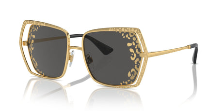 Dolce & Gabbana 0DG2306 02/GT 55 Gold/ Dark Grey Tampo Side Leopard G
