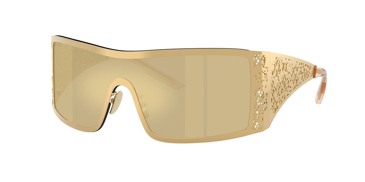 Dolce & Gabbana 0DG2317 02/7I 38 Gold/ Light Brown Mirror Gold