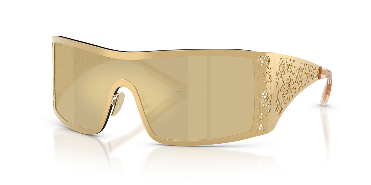 Dolce & Gabbana 0DG2317 02/7I 38 Gold/ Light Brown Mirror Gold