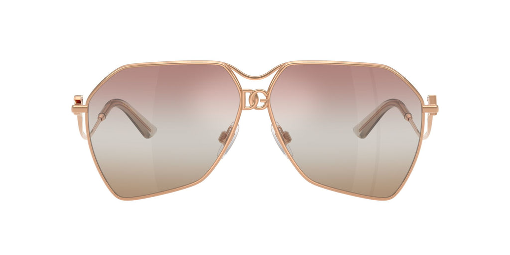 Dolce & Gabbana 0DG2326 1298EL 62 Rose Gold/ Pink Gradient Brown Mirror