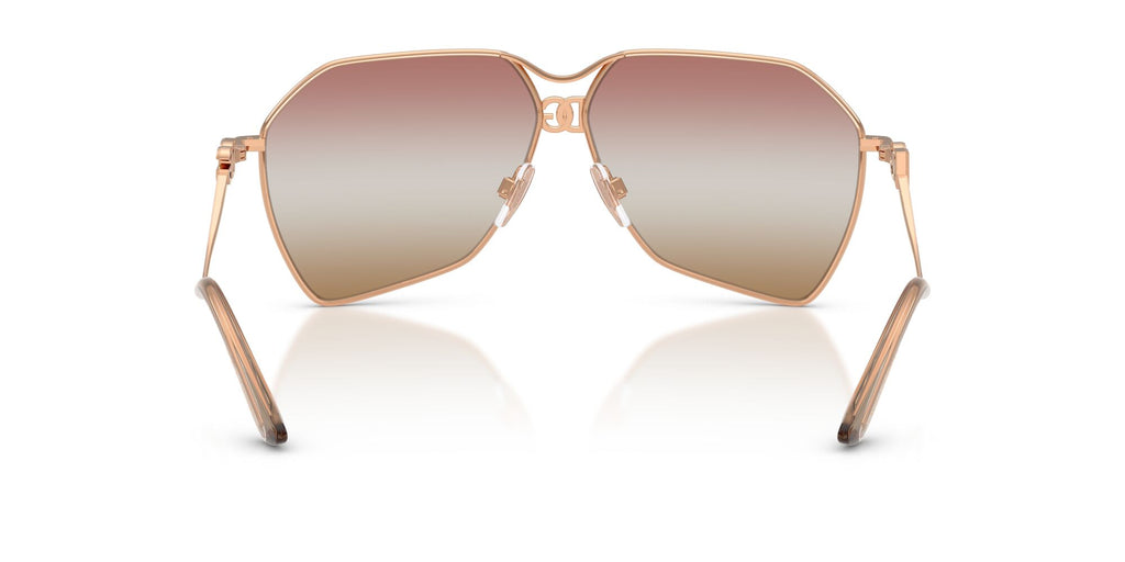 Dolce & Gabbana 0DG2326 1298EL 62 Rose Gold/ Pink Gradient Brown Mirror