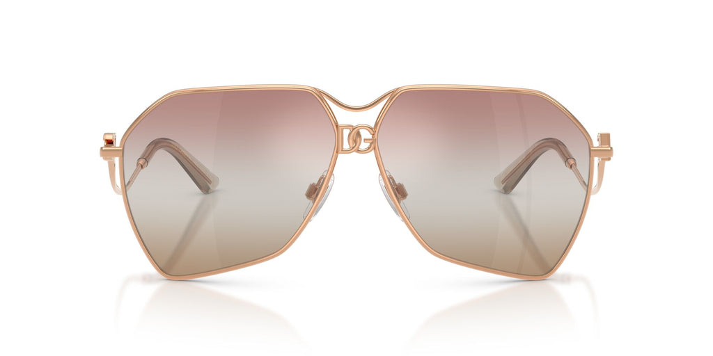 Dolce & Gabbana 0DG2326 1298EL 62 Rose Gold/ Pink Gradient Brown Mirror