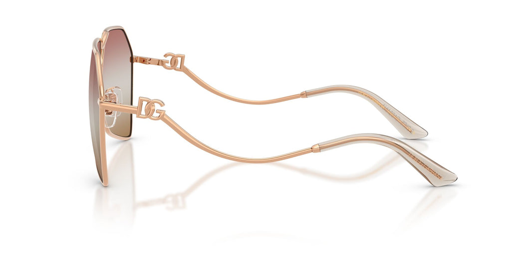Dolce & Gabbana 0DG2326 1298EL 62 Rose Gold/ Pink Gradient Brown Mirror