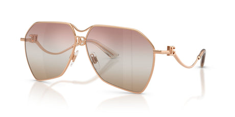 Dolce & Gabbana 0DG2326 1298EL 62 Rose Gold/ Pink Gradient Brown Mirror