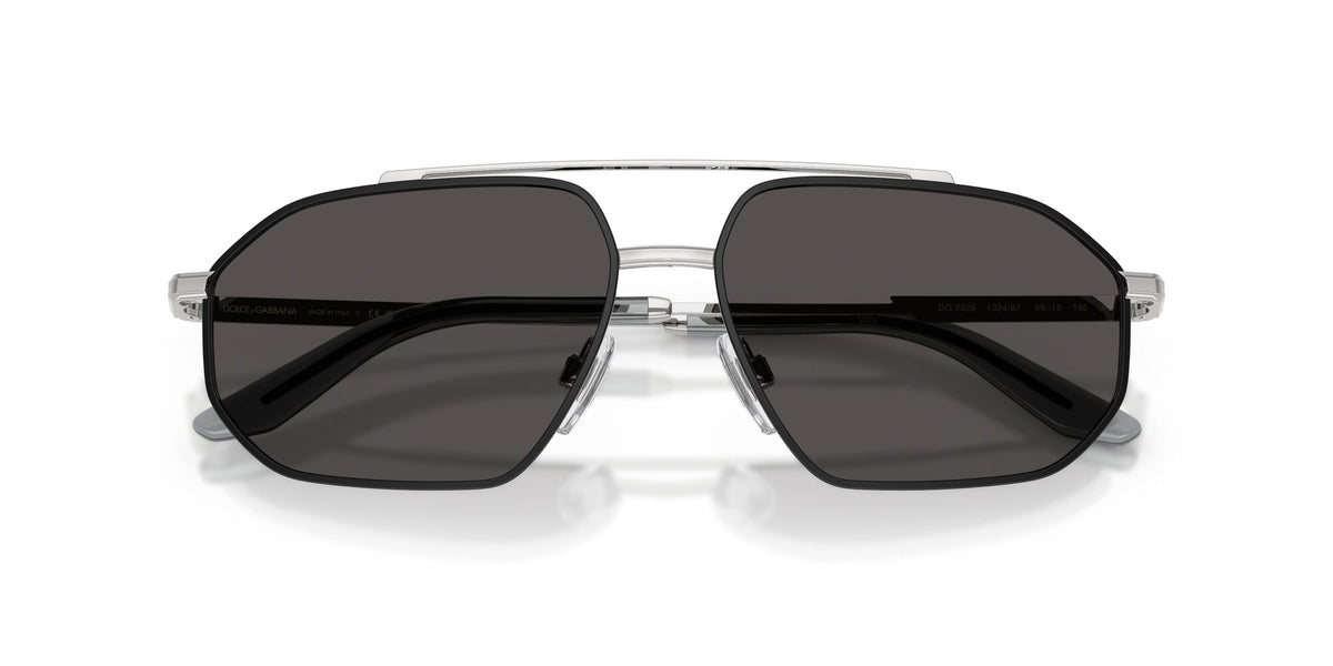 Dolce & Gabbana 0DG2328 132487 59 Silver/Matte Black/ Dark Grey