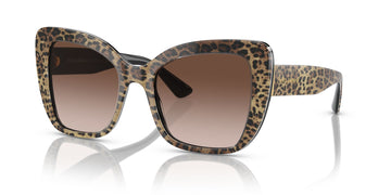 Dolce & Gabbana 0DG4348 316313 54 Leo Brown On Black/ Brown Gradient Dark Brown 54 / Plastic