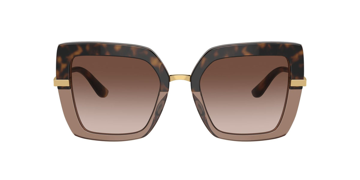Dolce & Gabbana 0DG4373 325613 52 Havana On Transparent Brown/ Brown Gradient Dark Brown - Blue Star Eyewear