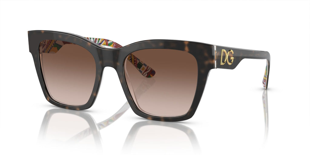 Dolce & Gabbana 0DG4384 321773 53 Havana On White Barrow/ Brown Gradient 53 / Polyamide / Acetate / Acetate