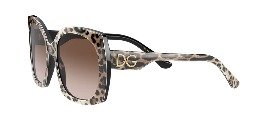 Dolce & Gabbana 0DG4385F 316313 58 Leo Brown On Black/ Brown Gradient Dark Brown 58 / Plastic