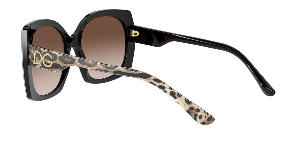 Dolce & Gabbana 0DG4385F 316313 58 Leo Brown On Black/ Brown Gradient Dark Brown 58 / Plastic