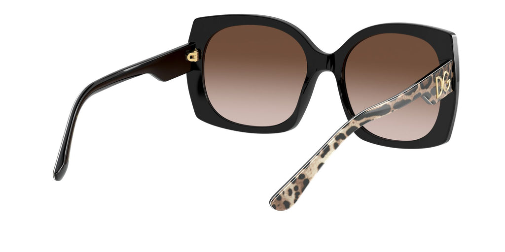 Dolce & Gabbana 0DG4385F 316313 58 Leo Brown On Black/ Brown Gradient Dark Brown 58 / Plastic