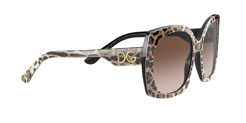 Dolce & Gabbana 0DG4385F 316313 58 Leo Brown On Black/ Brown Gradient Dark Brown 58 / Plastic