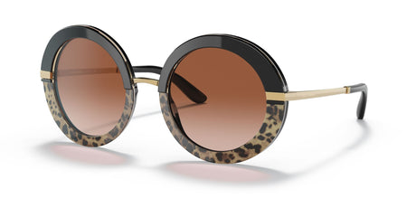 Dolce & Gabbana 0DG4393F 324413 52 Black/Leo Print/ Brown Gradient 52 / Plastic