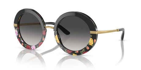 Dolce & Gabbana 0DG4393 34008G 52 Black On Winter Flowers Print/ Grey Gradient 52 / Plastic