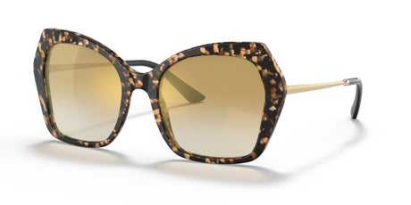 Dolce & Gabbana 0DG4399F 911/6E 56 Cube Black/Gold/ Light Brown Mirror Gold 56 / Plastic