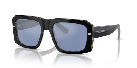 Dolce & Gabbana 0DG4430F 34031U 54 Black On Grey Havana/ Light Blue Mirror Silver 54 / Polyamide / Acetate / Acetate