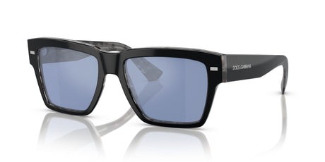 Dolce & Gabbana 0DG4431F 34031U 55 Black On Grey Havana/ Light Blue Mirror Silver 55 / Polyamide / Acetate / Acetate