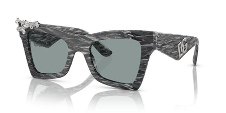 DG 4434 Dolce & Gabbana  Striped Black / Dark Grey 51 51 / Polyamide / Acetate / Acetate