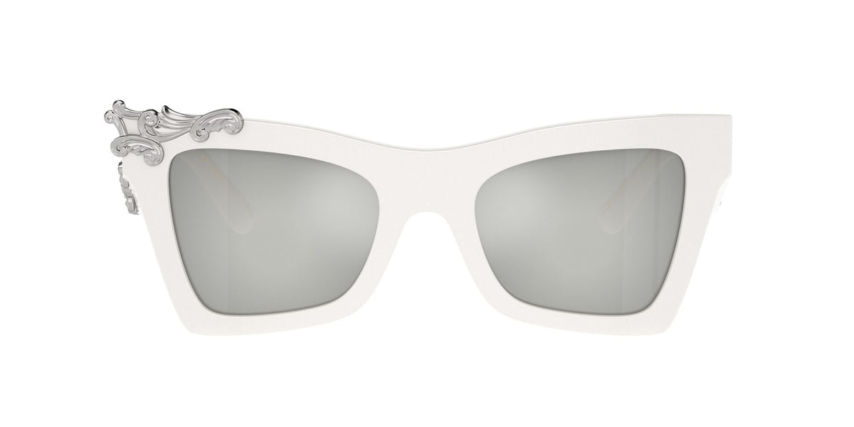 DG 4434 Dolce & Gabbana White / Clear Mirror Silver 51 - Blue Star Eyewear