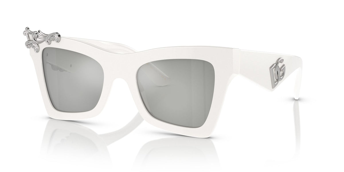 DG 4434 Dolce & Gabbana  White / Clear Mirror Silver 51 51 / Polyamide / Acetate / Acetate