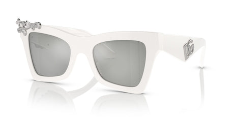 DG 4434 Dolce & Gabbana  White / Clear Mirror Silver 51 51 / Polyamide / Acetate / Acetate