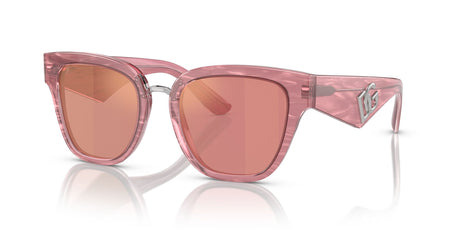 Dolce & Gabbana 0DG4437F 3405A4 51 Fleur Pink/ Pink Dark Mirror Red 51 / Polyamide / Acetate / Acetate
