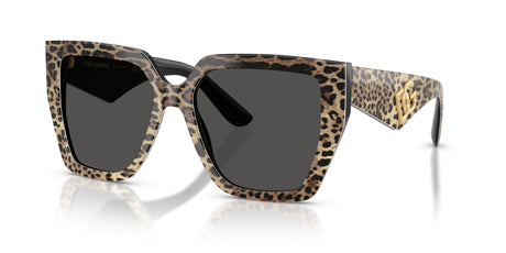 Dolce & Gabbana 0DG4438 316387 55 Leo Brown On Black/ Dark Grey