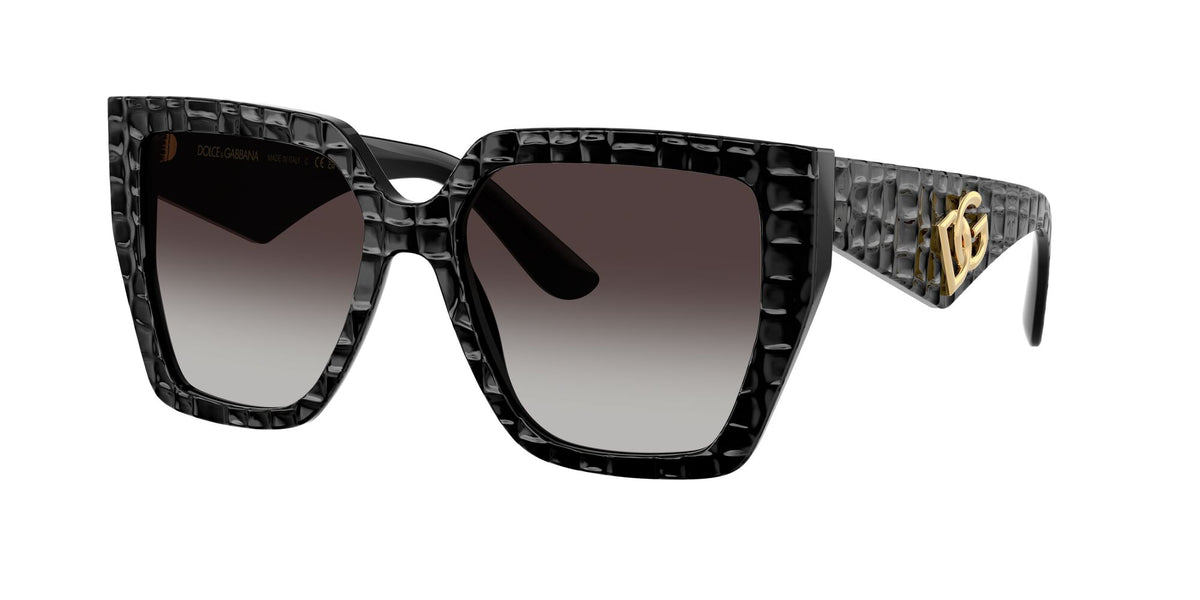 Dolce & Gabbana 0DG4438 32888G 55 Black Texture Cocco/ Grey Gradient